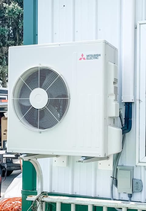 Wall-mounted Mitsubishi Electric unit installed by E&A Mechanical